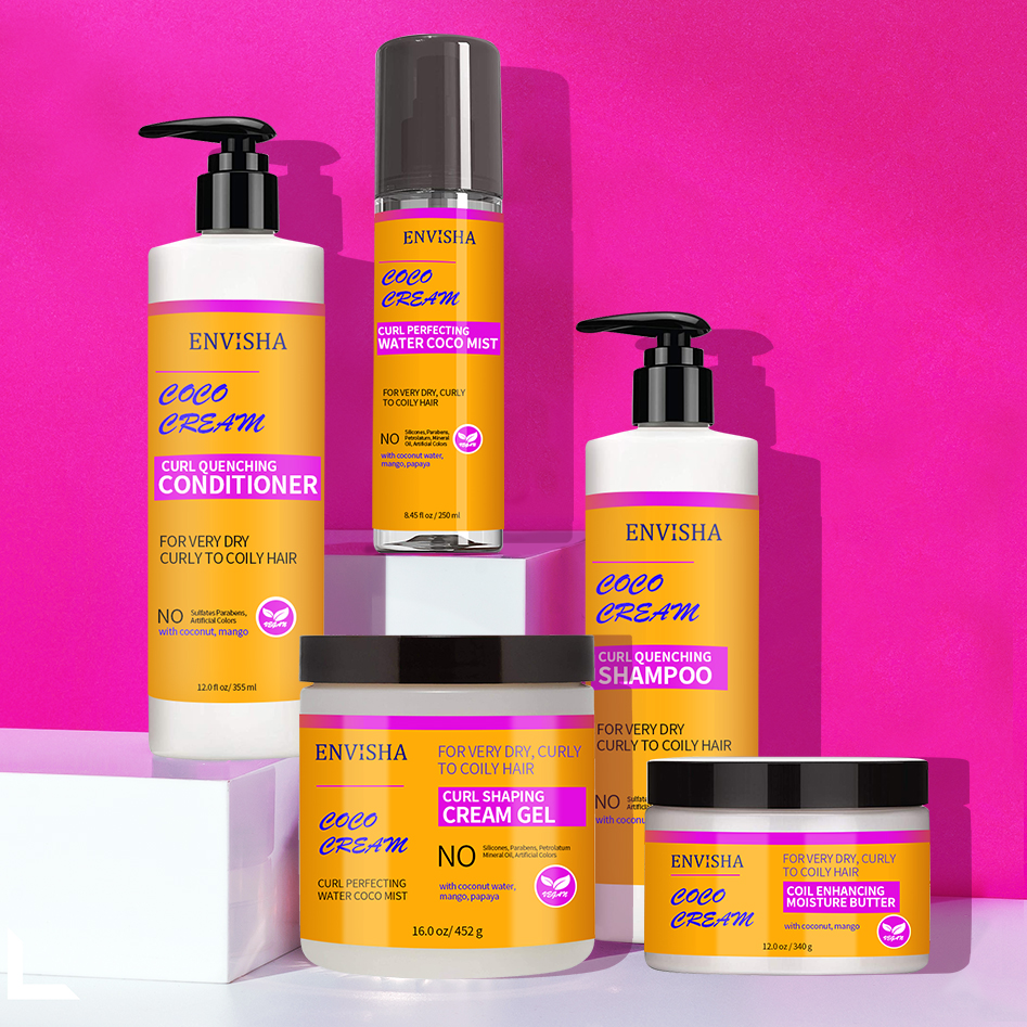 Частная марка, продукт для ухода за сухими вьющимися волосами, подарочный набор, питательный увлажняющий шампунь и кондиционер, набор сливочного крема