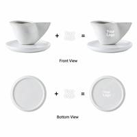 MSH Cadeau de Noël : Ensemble tasse à café et soucoupe en céramique mouchetée Wabi-sabi, Mug à expresso artisanal minimaliste, pour cadeau de pendaison de crémaillère
