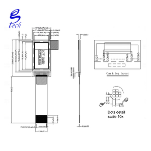 หน้าจอ OLED LCD ขนาด 0.77 นิ้ว SSD1312 COG 128x64 จอแสดงผลขาวดำ SPI - Product Image 2
