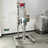 Homogénéisateur à Cisaillement Élevé Mobile en Acier Inoxydable, Mélangeur à Levage pour Sauces, Lotions, Boissons et Aliments