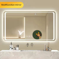 Miroir de salle de bain intelligent CF Luxury Look avec éclairage LED, détection par induction Bluetooth, anti-buée, miroir de salle de bain LED