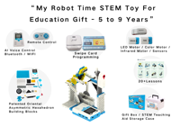 Juguete Educativo STEM con Codificación sin Pantalla, Modo Dual y Wi-Fi, Compatible con Bloques Comunes (Edades 5-9)