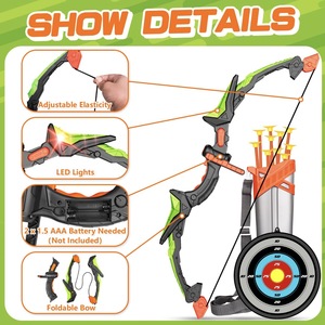 2025 Juguetes Baratos Kids Outdoor Fun Sport Game Bow and Arrow Folding Light up Archery Toy Set COLOR BOX - Product Image 2