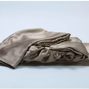 22 Momme 100% Couvre-matelas en soie de mûrier Ensemble de draps housses de style uni pour adultes pour la maison et l'hôpital - Product Image 3