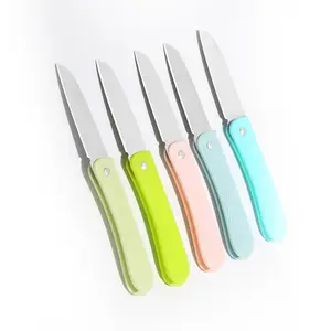 Small fruit knife folding cutter living room kitchen paring knife with good reviews, pink blue green