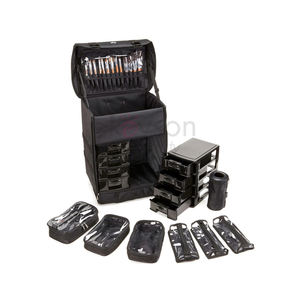 Factory Wholesale Rolling Nylon <strong>Makeup</strong> Case <strong>Trolley</strong> Travel Cosmetic Train Cases <strong>on</strong> <strong>Wheels</strong> OEM Soluyion - Product Image 1