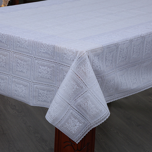 <span class=keywords><strong>Tovaglia</strong></span> <span class=keywords><strong>bianca</strong></span> di stampa di griglia di plastica della copertura del tavolo del <span class=keywords><strong>PVC</strong></span> di modo superiore per la casa - Product Image 4
