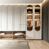 Armoire de chambre moderne, durable, écologique, grande capacité, autoportante, en mélamine, mobilier de maison pour villa