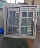 Ventanas Corredizas Horizontales de PVC UPVC con Mosquitera, Doble Acristalamiento, Aislamiento Acústico, Persianas Integradas, Diseñadas para Exteriores Tropicales y Sótanos