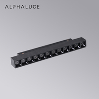 Luminaire linéaire magnétique à mise au point carrée 48V, système d'éclairage Commercial mobile à Led à intensité variable