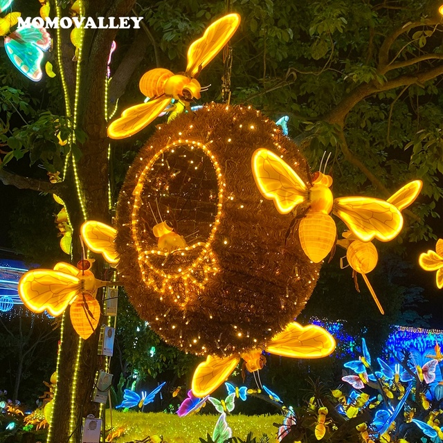 Momovalley Creative Large LED Honeycomb Light Outdoor Holiday Decoration Lamp Park Garden Landscape Party Stage Decoration Light