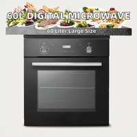 60L Oven Listrik Multifungsi Built-In dengan Layar Digital, Desain Kaca Elegan untuk Penggunaan Hotel dan Rumah Tangga, Gaya Prancis
