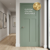 Porte intérieure Shaker en MDF anti-affaissement pour système de rail coulissant, stabilité structurelle, décoration minimaliste pour salle de bain et cuisine