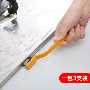 Multi Functional Steel Wire Brush Set For Kitchen <b>Stove</b> Hood Crevice Cleaning With Handle 3 Piece - Product Image 4