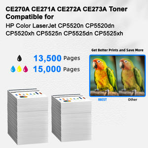 IBEST Compatible <span class=keywords><strong>HP</strong></span> <span class=keywords><strong>650A</strong></span> CE270A CE271A CE272A CE273A Cartouche de toner Compatible pour <span class=keywords><strong>HP</strong></span> Color LaserJet CP5520n CP5520dn CP5520xh - Product Image 2