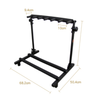 Support de guitare portable multi-positions en métal léger réglable en hauteur K-509B