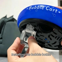 Voiture à bulles RC en forme de ballon de football avec musique et lumières, véhicule acrobatique à rotation 360°, machine à bulles automatique pour enfants, jeu d'extérieur