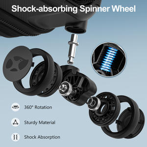 <span class=keywords><strong>Valise</strong></span> cabine à ouverture frontale - Compartiment pour ordinateur portable 15,6 pouces avec roulettes à 360° °   Roues pivotantes - Product Image 4