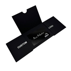Custom Credit Card Holder Two Way Pull Out NFC Card <b>Box</b> Reusable Paperboard <b>Folder</b> Business Packaging - Product Image 5