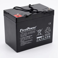 FirstPower LFP1255L 12V55Ah con BMS para Maquinaria de Jardín, RV, Energía Auxiliar, Estación Base de Seguridad, Energía de Respaldo Ininterrumpida