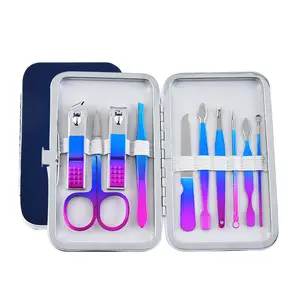 Wellflyer Rainbow Manicure Set 7 10 12 15 Pieces Professional Nail Accessories And Tools
