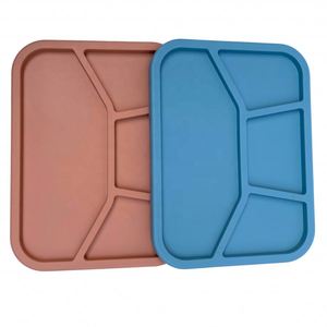 Lonchera Bento de Silicona, Contenedor de Alimentos Dividido con Tapa a Prueba de Fugas, Libre de BPA, Plegable, Multifuncional, Almacenamiento de Cocina - Product Image 1
