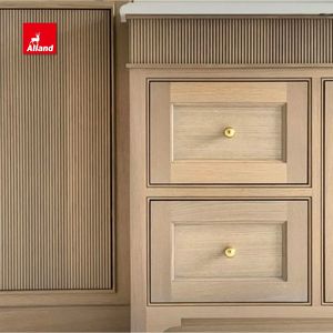 צבע דובדבן/אגוז/מייפל/אגוז/מייפל/אלון ארונות שיקר אלון עם דלתות מסגרת מוטת עבור וילות בתי יוקרה - Product Image 2