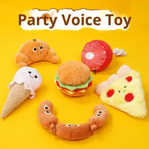 Giocattoli per Cani Imbottiti Resistenti ai Morsi con Suono di Carta Sfrigolante, Peluche a Forma di Hamburger per Alleviare la Noia di Cani Piccoli e Medi - Product Image 2