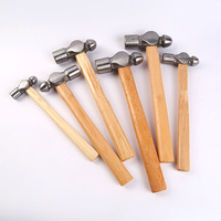 Marteau à tête sphérique en acier forgé avec manche en bois 1LB/2LB pour le travail des métaux et le rivetage