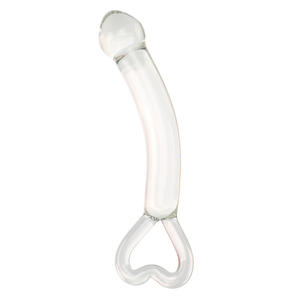 Pene de cristal en forma de corazón, Varita mágica para mujer, tapón Anal con cuentas, juguete sexual para adultos para masturbación de niñas - Product Image 2