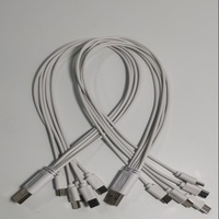 Kabel Data Tipe-C Satu-ke-Lima 5-in-1 Kabel Pengisi Daya 50cm Kabel Power Bank Portabel-Tersedia untuk Grosir