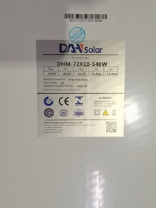 Panneaux solaires <span class=keywords><strong>DAH</strong></span> Chine 550w Prix des panneaux solaires en Tunisie - Product Image 6