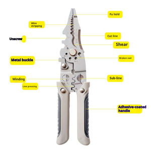 Pince à dénuder automatique 11-en-1 en acier, outil multifonctionnel auto-ajustable pour couper et sertir les câbles, personnalisable OEM - Product Image 6