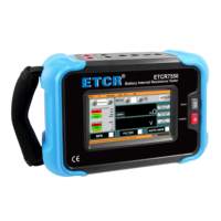 Testeur de résistance interne de batterie ETCR7550 avec écran tactile de 5 pouces et méthode Kelvin à 4 fils AC pour l'analyse de l'état de la batterie