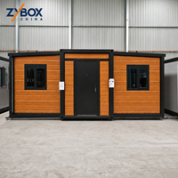Maison préfabriquée extensible de luxe ZYBOX, installation rapide en 10 minutes, structure en acier galvanisé, appartement pliable