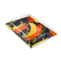 Boîte d'emballage rectangulaire jetable en PET de qualité alimentaire, multi-modèles, personnalisable, grande capacité, pour sushis à emporter, usage général, Wenpak