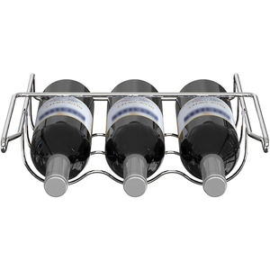 Soporte para botellas de vino de acero inoxidable, soporte <span class=keywords><strong>universal</strong></span> para botellas de refrigerador, con capacidad para 3 botellas de su vino o bebida favorita - Product Image 3