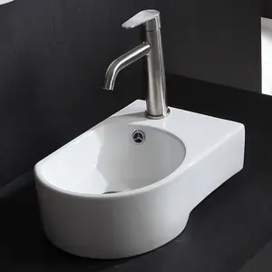 Keramik Waschbecken montiert Utility Hy-3041l Montage Shine White Small Wall Hung Sink