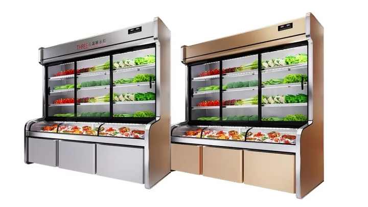 8-Cheap Fridge Fruit Display Refrigerator Meat Display Refrigerator Deep  Freezer showcase Vegetable Display Rack