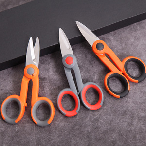 Pinheng Electrician Shears Stainless Steel Wire Cutter Gray Orange Versatile Household Industrial Use - Product Image 1