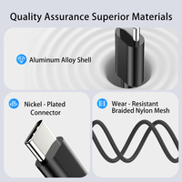 Adaptador de Audio de aleación de aluminio niquelado A339 USB3.0 DAC Chip tipo C a DC Cable USB de malla de nailon trenzado para Monitor de micrófono