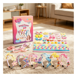 Kit de loisirs créatifs pour enfants : Coiffes arc-en-ciel, Ailes de sirène, Breloques fleurs, Cerceau en satin – Ensemble cadeau récompense pour la salle de classe - Product Image 6