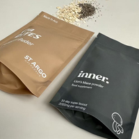 Sachet d'emballage alimentaire imprimé sur mesure, pochette verticale pour graines de chia avec fermeture éclair