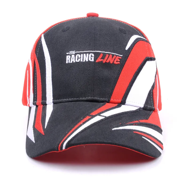 Chapeau de course de luxe avec logo personnalisé F1 chapeaux vente en gros 6 panneaux F1 casquette de baseball de football pour hommes
