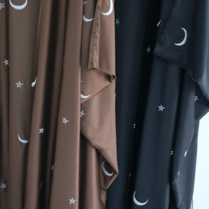 Última <span class=keywords><strong>Moda</strong></span> en Cárdigans, <span class=keywords><strong>Ropa</strong></span> Islámica Moderna, Bordado de Luna, Abaya Abierta, <span class=keywords><strong>Ropa</strong></span> de <span class=keywords><strong>Moda</strong></span> Turca, Lujosa Abaya de Dubái - Product Image 5