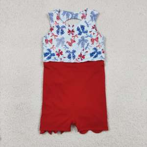 Robe décontractée pour petites filles RTS, avec nœuds du 4 juillet et bord festonné, nouveaux modèles, jolie robe d'été pour sœurs, taille standard américaine, vêtements pour enfants - Product Image 3