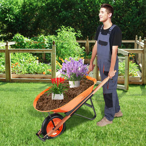 Chariot de jardin robuste avec roue anti-crevaison de 16 pouces, capacité de 6 pieds cubes, pour le jardinage et l'utilisation extérieure - Product Image 3