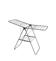 Séchoir à linge pliable double niveau en métal portable pour extérieur, étagère à serviettes antidérapante pour balcon, fourni par l'usine