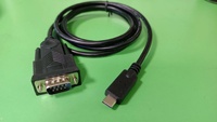 Cable Convertidor TTL RS232 a USB Tipo-C DB9 de Longitud Personalizada con Blindaje Trenzado para Cámara y Computadora