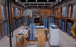 Exhibidores de <span class=keywords><strong>Jeans</strong></span> de Diseño Personalizado, Muebles de Exhibición para Tiendas, Ideas de Decoración para Tiendas de <span class=keywords><strong>Jeans</strong></span>, Diseño de Tiendas de <span class=keywords><strong>Jeans</strong></span> - Product Image 4